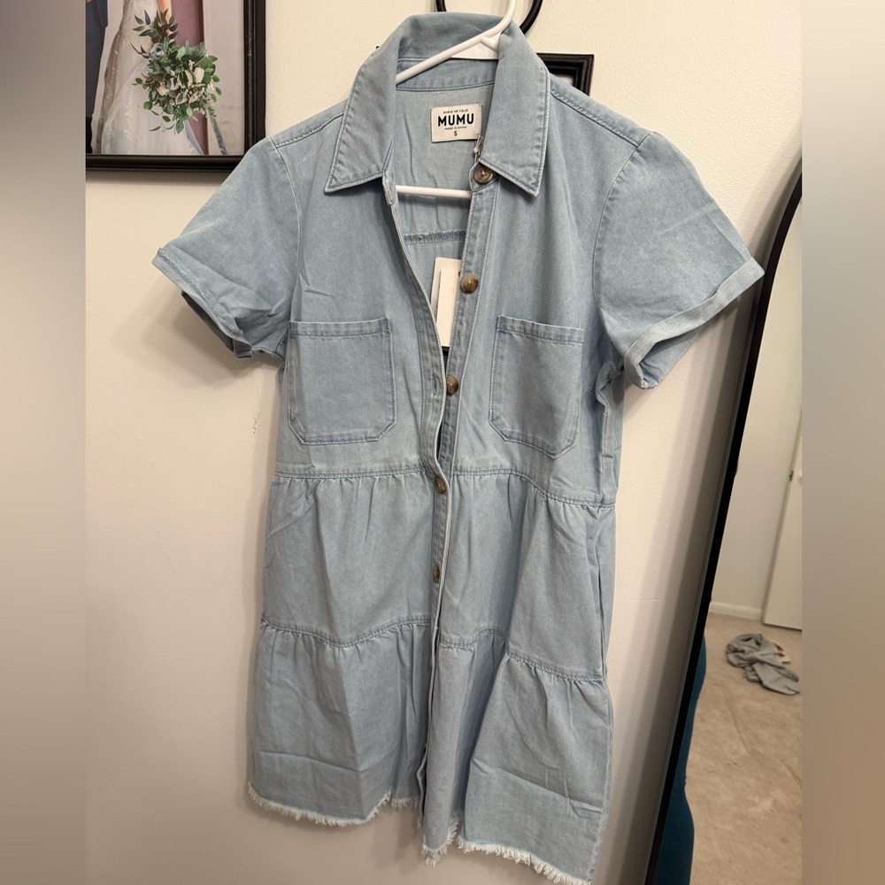 Show Me Your MuMu Birmingham Button-Up Dress NEW WITH TAGS - Picture 6 of 8